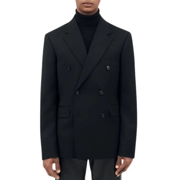 Vintage G. Brabant Men’s Blazer Black Double Breasted Classic Formal Wool Sz 44S - Picture 1 of 11